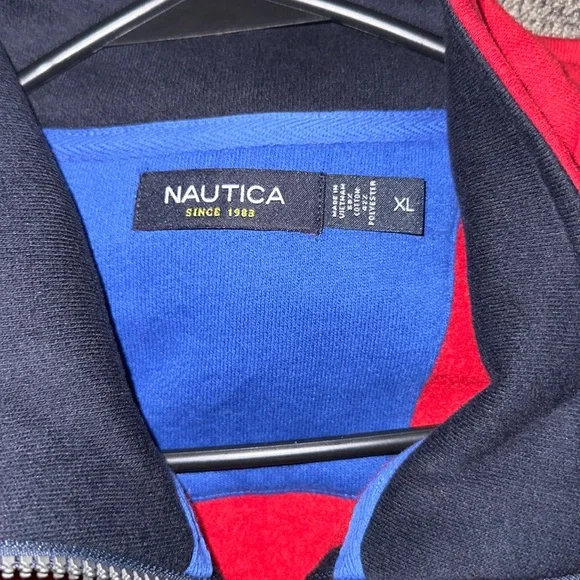 Nautica Zip Fleece XL Red - Picture 7 of 8